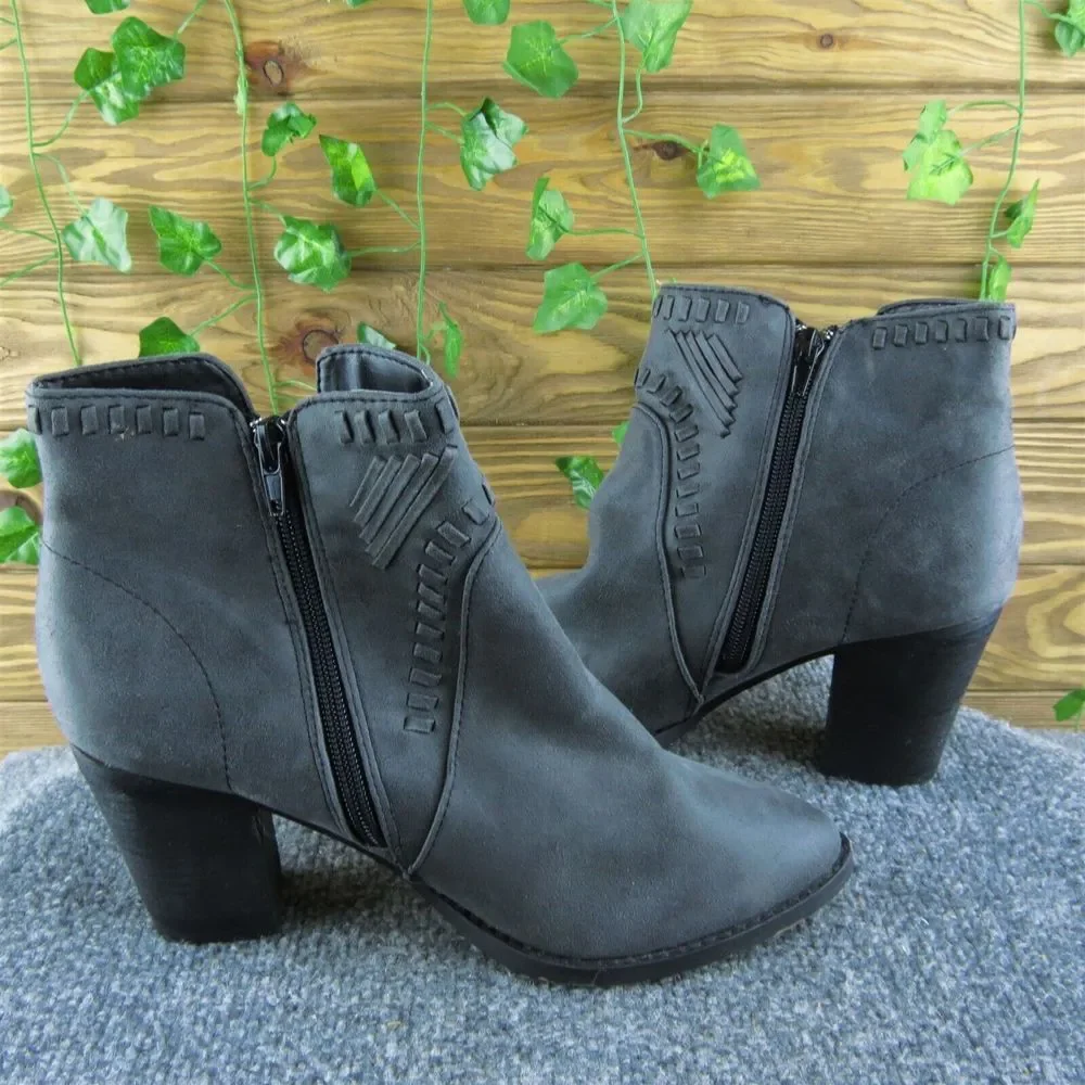 ZIGIsoho Halyn Women Ankle Boots Boots Size 9.5 Medium Gray‎ Synthetic Zip